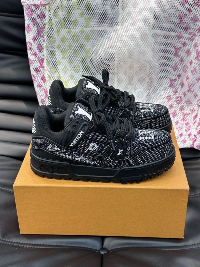 Louis Vuitton Black Crystal 'LV Trainer Maxi'