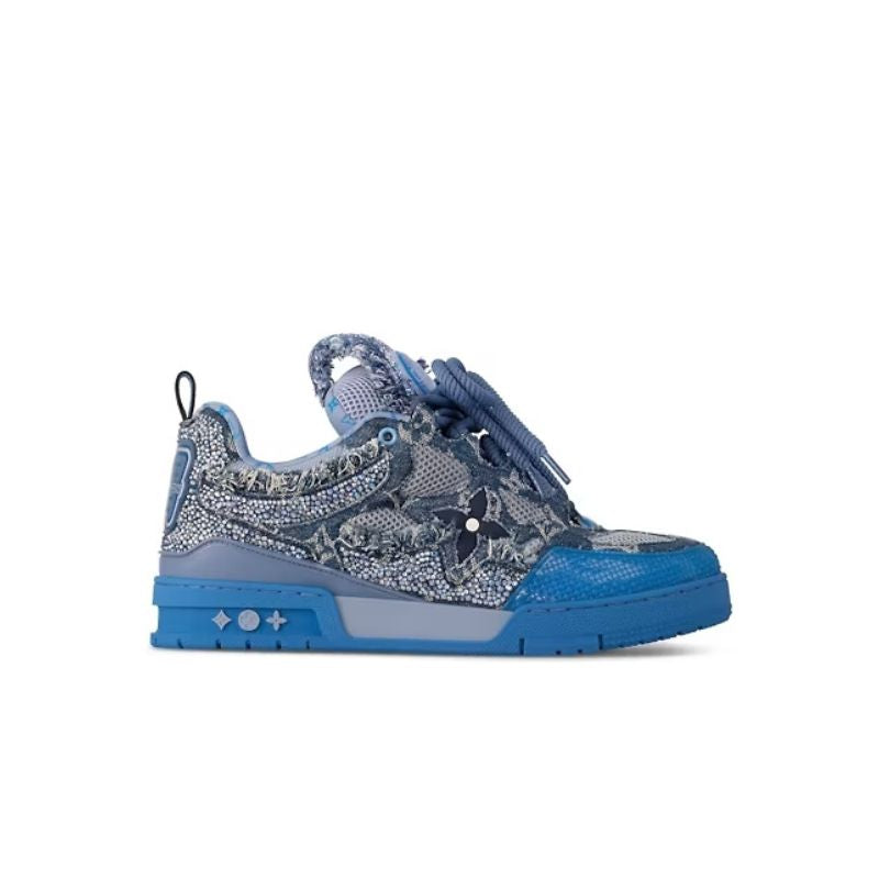 Louis Vuitton Skate Sneaker Blue Swarovski Monogram